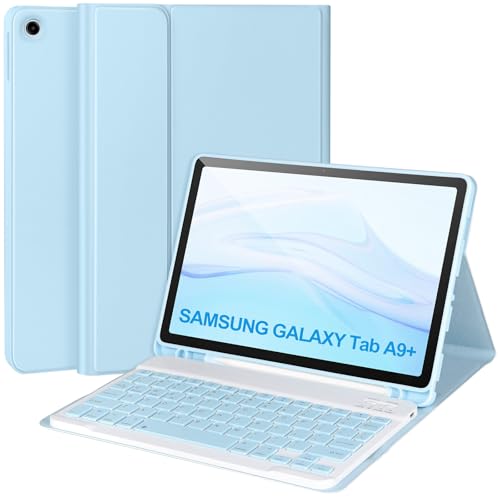 Funda con teclado para Samsung Galaxy Tab A9+ soluciona la escritura lenta y protege el S Pen