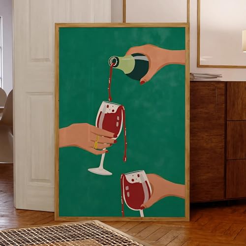 Impression sur toile abstraite de vin moderne décoration murale 40x60cm - 2