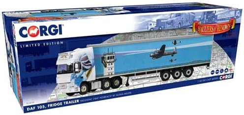 Miniatura 5 de Para Corgi DAF 105 Refrigerador Remolque Freshlinc (RAF Holbeach por Alisha Miller) Camión Camion 150 DIECAST Modelo preconstruido