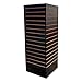 MH GLOBAL Revolving Slatwall Floor Display Rotating Cube Tower 4 Sided Retail Fixture - Black
