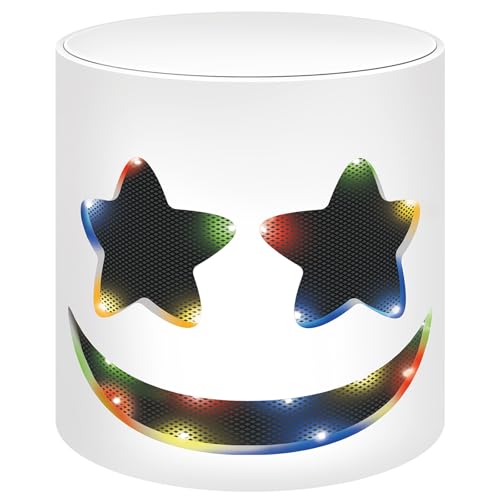 OMULIKJ Halloween LED DJ Mask Music Festival Halloween Party Christmas Costumes Cosplay Light Up Full Head Mask Helmet Toys Suitable For Men And Women Party Supplies