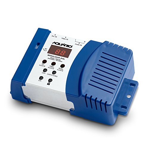 Modulador Ágil de Áudio e Vídeo, Aquario, MOD-002, Azul/Prata, Pe...