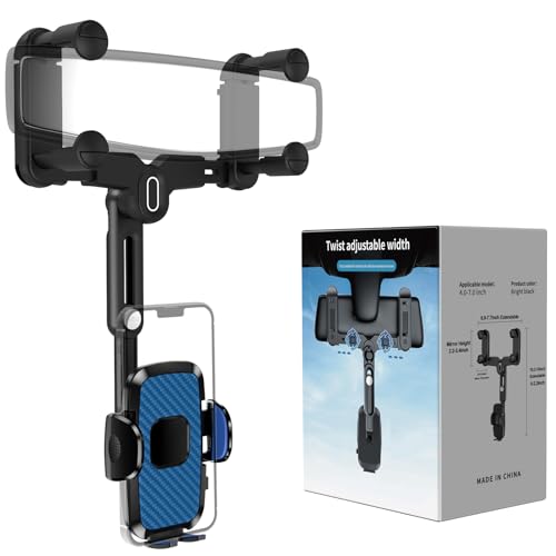 Support téléphone rétroviseur voiture bleu universel rotatif ajustable Samsung