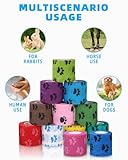 Selbstklebender Verband Hund,12 Stück Selbstklebende Bandage für hund Vet Wrap Pet Kohäsive Bandage Selbstklebender Verband Haustier Bandages Elastische Haftbandage für Handgelenk Knöchel Finger