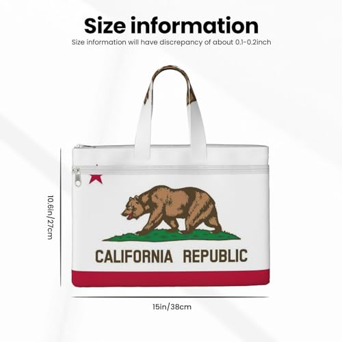 California State Flag Canvas Document Bag Briefcase For Professionals And Executives4