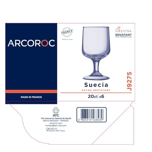 Verres à vin 20cl boîte de 6 solides lavables en machine - 4