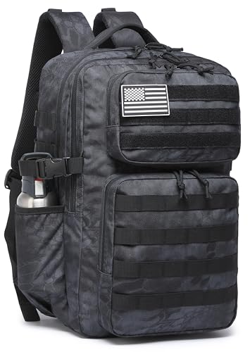 Image of Wotony Military Tactical Backpack for Men Waterproof Daypack 3 Day Assault Pack Molle Bag with Water Bottle Holder