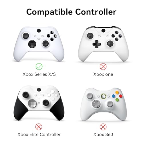 Image of GeekShare Cat Paw Controller Skin Grips Set Anti-Slip Silicone Protective Cover Skin Case Compatible with Xbox Series X Controller with 2 Thumb Grip Caps and 1 Sticker (Pink)