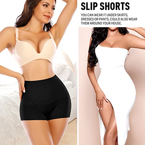 Image of Werena Seamless Shaping Boyshorts Panties for Women Slip Shorts Under Dress Shapewear Shorts Tummy Control Underwear