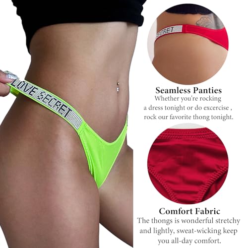 Meshal Sexy G-string Thongs for Women Cotton Panties T Back Underpants 5Pack Hipster4