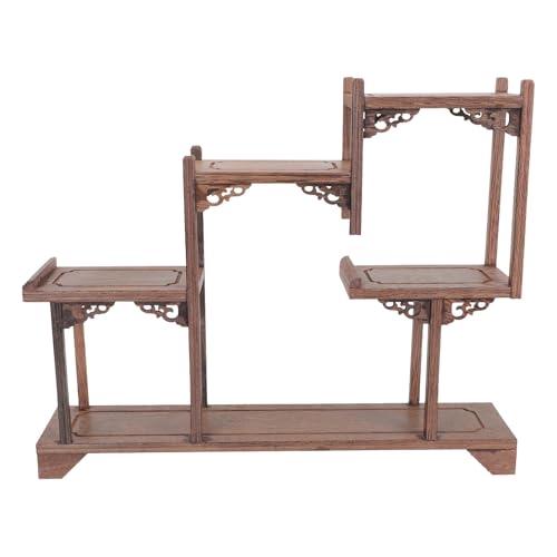 Étagère de rangement décorative et solide marron style vintage artistique - 2