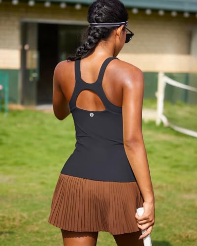 Image of RUNNING GIRL Workout Tops for Women,Racerback Tank Tops with Built in Bras,Padded Sports Bra Yoga Tank Athletic Tops