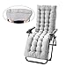 Auflagen für Gartenliegen, Sonnenliege Kissen Verrutschen Verhindern, Tragbare Garten Innenhof Dick Gepolstertes Bett Relax-Liegestuhl für Reisen, Urlaub, Innen, Außen 170*53*7 cm (1 Stück, Grau)