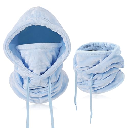 AYPOW - AYPOW Cagoule d'hiver en Polaire Chaud pour Homme Femme,Masque De Ski Multifonction Réglable Thermique Coupe-Vent,Unisexe Bonnet Chapeau avec Cache-Cou pour Plein Air Cyclisme Moto Randonnée Course