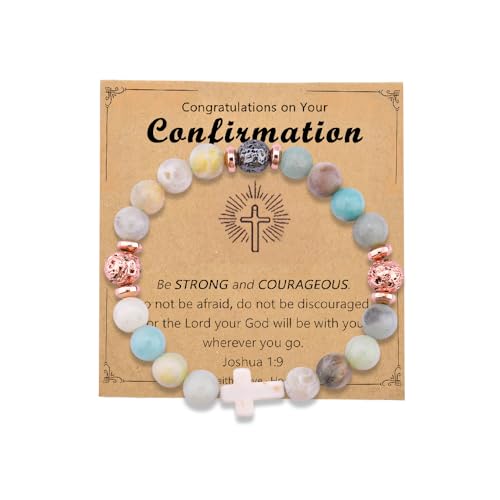 Catholic Confirmation Bracelet Gift Women Girls Religious Faith Based Gifts for Women Girls Birthday Gifts for Mom Granddaughter Daughter Niece