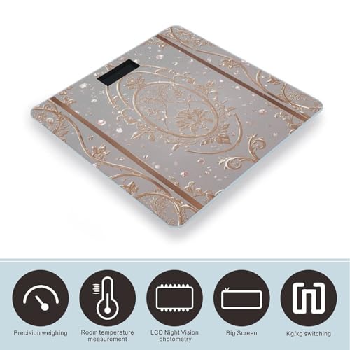 Báscula digital de baño con pantalla LED clara de 10x10 in miniatura 3