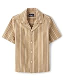 The Children's Place,Boys,Short Sleeve Button Up Shirt,Hazel Wood,Small