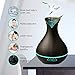Essential Oil Diffuser with Remote Control Aromatherapy Diffuser 400mL Cool Mist Aroma Diffuser with Waterless Auto Shut-Off Lights for Bedroom Living Room Spa Baby (Dark Wood)
