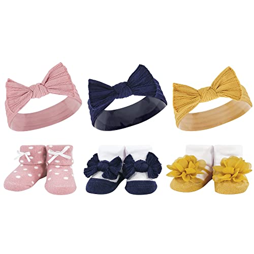 Image of Hudson Baby Girl's Headband and Socks Giftset