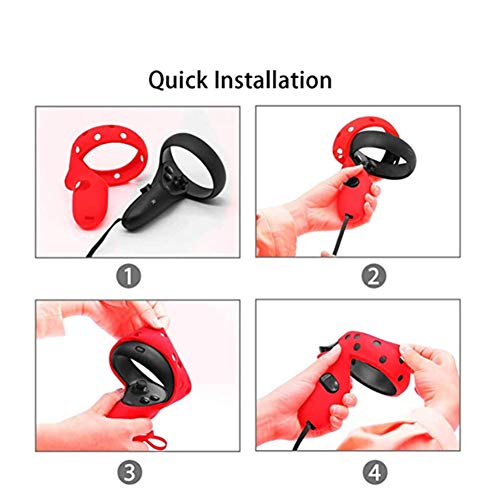 58bh Touch Controller Grip Cover voor Oculuss Quest/Oculuss Rift S, Siliconen Beschermende Huid Siliconen Controller… - Image 6