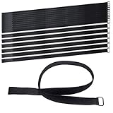 VIGAER 36 inch Cable Straps, 16 Pcs Reusable Fastening Staps Adjustable Nylon Securing Straps Hook and Loop Cinch Cable Ties Down with Metal Buckle