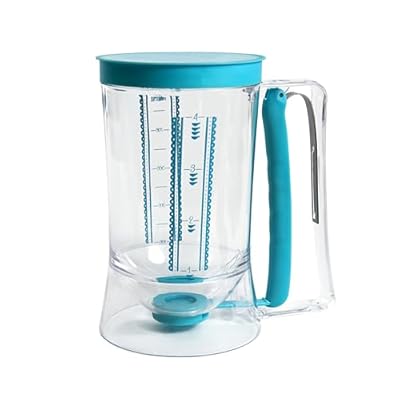 Lily cook - KP5115, Botella dosificadora para Masa con pistón y graduación, 10 Piezas, Capacidad 9000 ml, Colores aleatorios: Gris, Rosa, Azul, tamaño Grande | Ya disponible en tu tienda friki favorita! En mundofriki.es!
