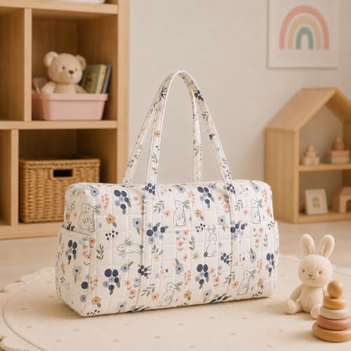 Image of MOM'S HOME New born Baby Organic cotton Travel Bag- Diaper Multipurpose Carry bags for Mothers | Pack -1 |