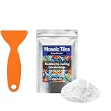 CAMUTKRY Mosaic Grout, Mosaics Tile Tools, Mosaic Tile Accessories – Essential for Handmade Grouting and Perfect for DIY Craft Projects (White, 250G) (8.8oz)