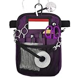 Organizer per infermiera Fanny Pack – Borsa a tracolla per il lavoro | Confezione per la cura con organizzatore per cintura per attrezzi, infermiere, custodia compatta, Viola, vedi descrizione, Vedi