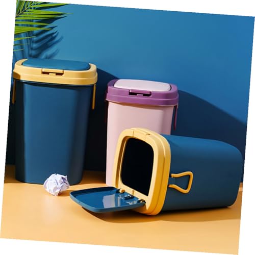 Caneca de basura Happyyami con tapa y diseño compacto miniatura 5