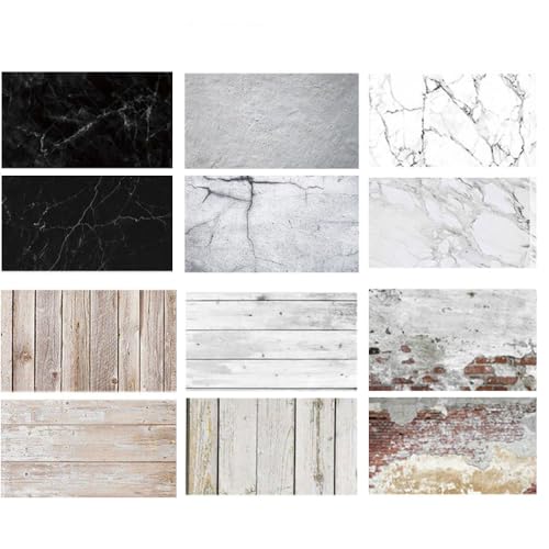 Flat Lay Backdrop Photography 6 Pieces Set 54x84cm Food Backdrop Double Sided for Photo Studio Product Jewelry Tabletop Blogger Pictures Props