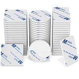 Pads Biadesivo Extra Forte, 60 Pezzi Pads Nastro Biadesivo Schiuma, Adesivo Biadesivo Extra Forte Rettangolare & Quadrati & Tondo, Impermeabili per la Casa, Ufficio e Auto, Bianco