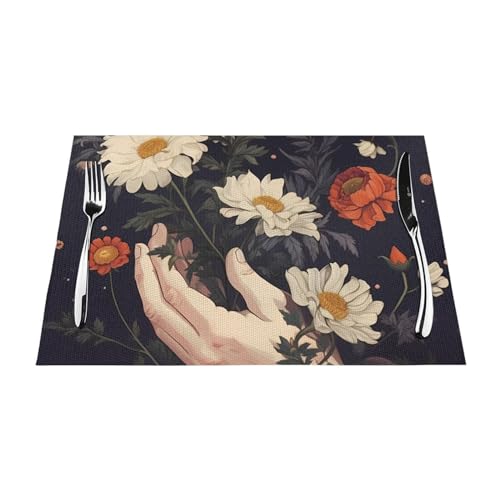 Sets de table lavables PVC tissé anti-tache pour protéger la table - 5