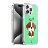 Ligero y alta calidad Head Case Designs Boxer Cachorros Felices Caso Funda de Gel Suave Compatible con Apple iPhone 15 Pro MAX