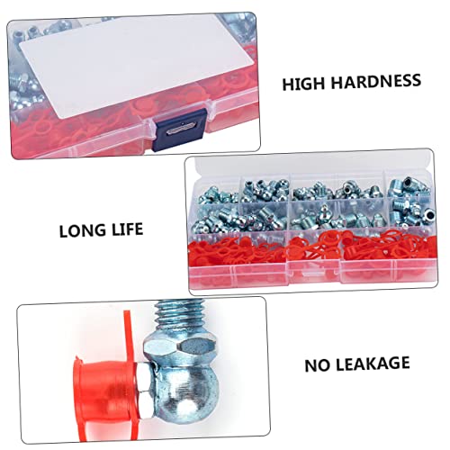 VILLCASE 120 Pçs/Conjunto Porca De Mola De Lâmina Niples Zerk Métrico Kit De Graxeira Hidráulica Zer