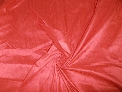 Soie indienne Dupioni corail pour robe de soirée et cérémonie élégante