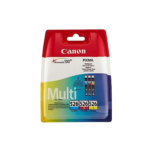 Canon Tintenpatrone CLI-526 C/M/Y Multipack - 9 ml für PIXMA Drucker (cyan magenta gelb) ORIGINAL