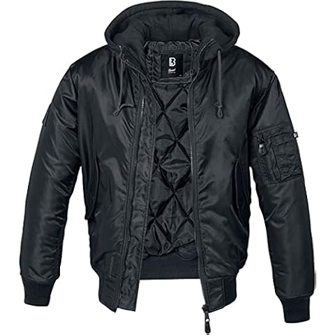 Brandit MA1 - Sudadera con capucha resistente al viento y al agua, color negro, talla 7XL Cover