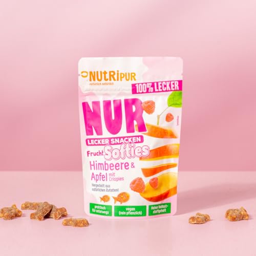 NutriPur Frucht Softies BIO 4er Set - Fruchtgummi ohne Gelatine: Natürliche Snacks aus Fruchtsaftkonzentrat von Beeren und exotischen Früchten, 4 Packungen Fruchtgummi vegan, rein pflanzlich
