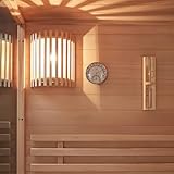 Home Deluxe – Traditionelle Sauna – Skyline L – Holz: Hemlocktanne – Maße: 120 x 150 x 190 cm – inkl. komplettem Zubehör | Dampfsauna Aufgusssauna Finnische Sauna - 8