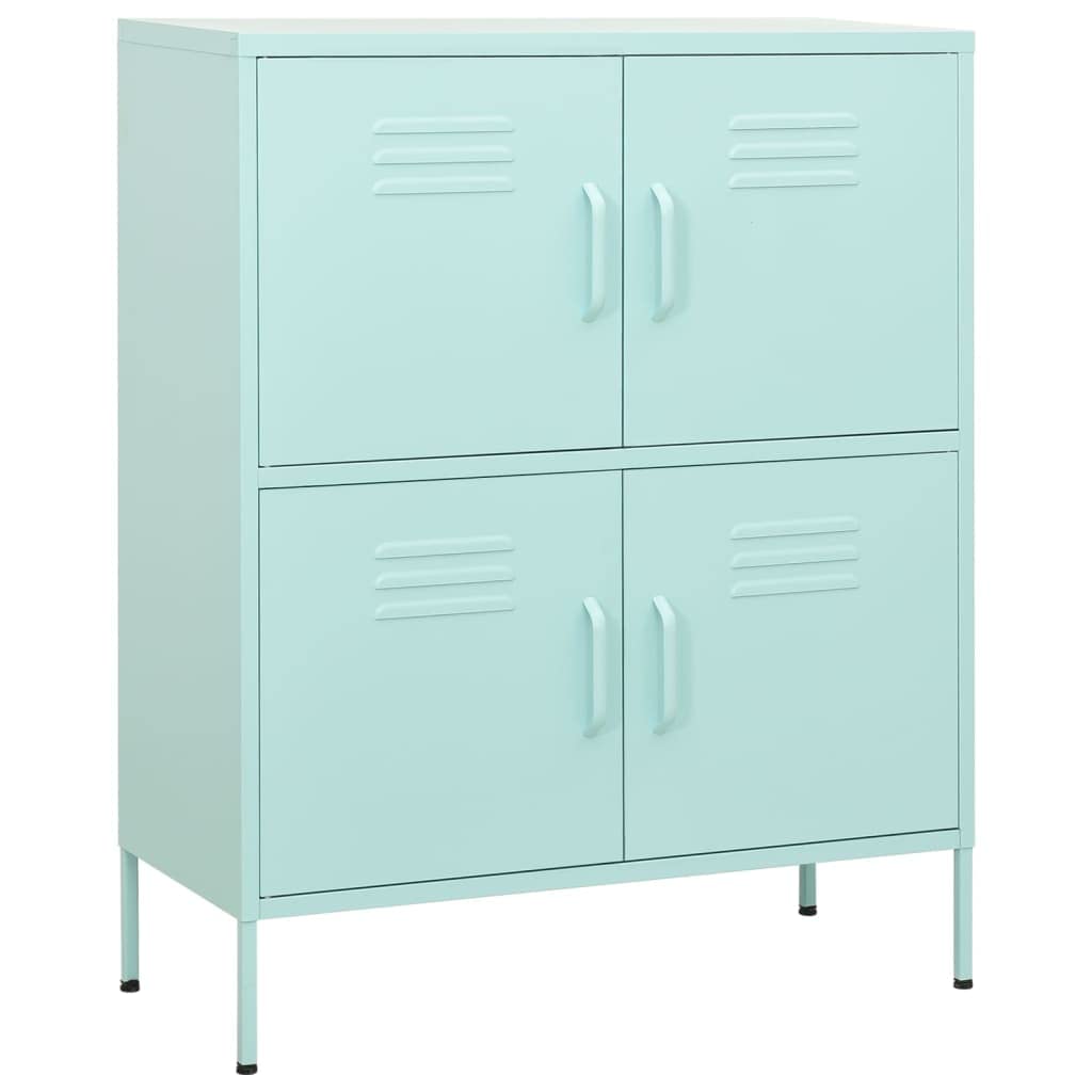 Armadio Archivio Schedario Armadio Ufficio Metallo Armadietto Menta 80x35x101,5 cm in Acciaio Per dipendenti casa ufficio scuola palestra