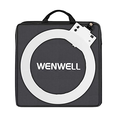 Wenwell Enlarged Photography Carrying Bag For 10" 12 Inch Ring Light,Tripod Stand Protective Case Accessories, Tote Bag Durable Nylon Handbag Compatible With Neewer Eyonmé Selfie Circle Light #TOP4