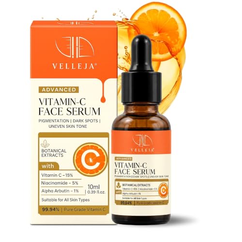 Image of Advanced 15% Vitamin C Face Serum, 10ml | 15% Vitamin C + 5% Niacinamide + 1% Alpha Arbutin brightens skin and fades dark spots , pigmentation. & even-looking skin