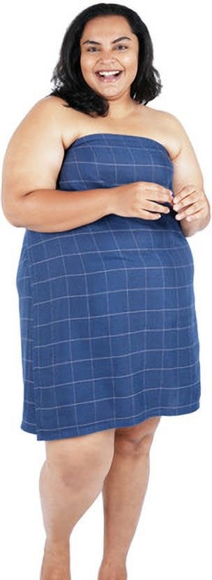 Doctor Towels, World's First Banana Double Cloth Bath Towels (Plus Size) | Dermatologist Tested for Sensitive Skin | 240 GSM Towels for Bath Large Size | Clinically Tested to Help Reduce Acne – Blue
