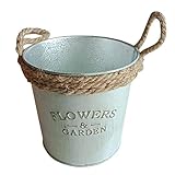 Macetas de flores Da.Wa, vintage, cubo colgante, para el jardín o balcón, de decoración, metal, As Show, 11*12cm