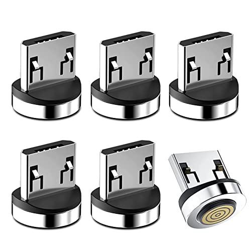 GUUGEI Lot de 6 embouts de câble de charge magnétiques micro USB