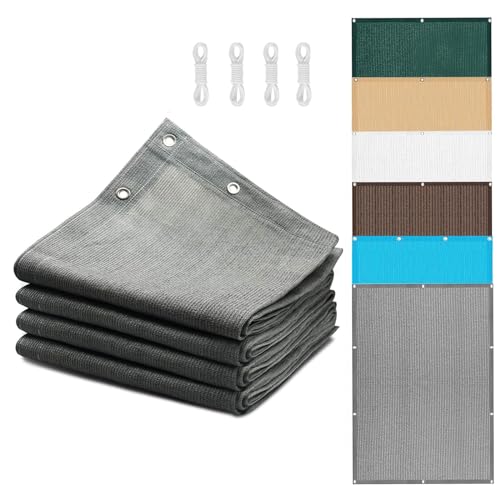 Voile d'ombrage rectangulaire anti UV avec oeillets pour terrasse