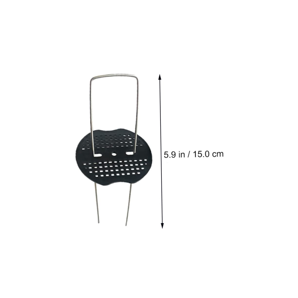 Piquets de Jardinage en U Galvanisé 50 Pièces pour Membrane de Jardin Noir