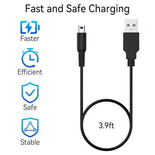 Image of Tobfit Cable for Nintendo DSi /DSi XL / 3DS / 3DS XL USB Power Charging /Charger Cable (1.2m)