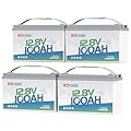 Redodo 4 Pack 12V 100Ah Lithium LiFePO4 Battery, Group 31 Battery Built in 100A BMS, Up to 15000 Cycles, 10 Years Lifetime, Perfect for RV, Off Grid, Solar, Marine, Trolling Motor